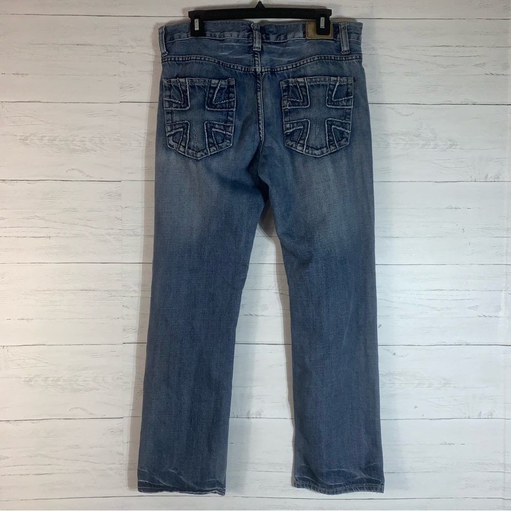Red Camel original straight mens jeans cross on back pockets 34X30 Y2K, Grunge